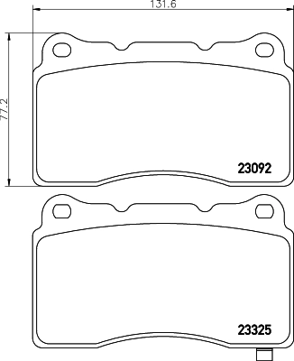 8DB355006601 HELLA Klocki hamulcowe przednie tarczowe