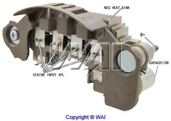 Mostek prostowniczy alternatora = Moster diodowy alternatora Hyundai Terracan SUV (HP) (2001 - 2006) cena, od 28,33 USD