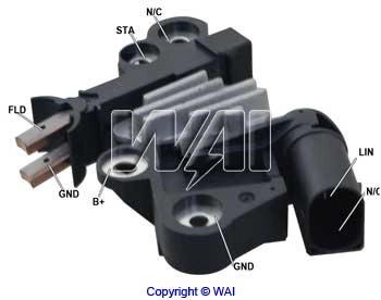 Do koszyka IB6037 WAI Regulator alternatora (przekaźnik ładowania)