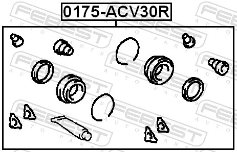 Do koszyka Zestaw naprawczy zacisku hamulcowego tylnego Toyota Camry V V30