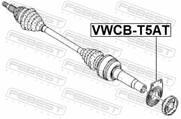VWCBT5AT Febest Łożysko podwieszane półosi przedniej