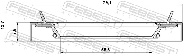 95HDS57790814X Febest Uszczelniacz piasty przedniej