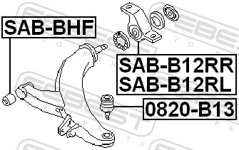 Do koszyka Silentblock przedniego wahacza dolnego Subaru Outback II B12, BE, BH