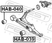 Do koszyka Silentblock przedniego wahacza dolnego Honda Civic V EG, EH