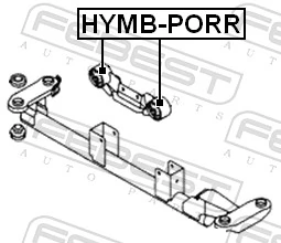 HYMBPORR Febest Silentblock wspornika tylnej poduszki silnika