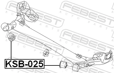 KAB025 Febest Silentblock tylnej belki