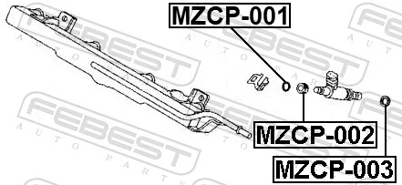 MZCP001 Febest Pierścień uszczelniający wtryskiwacza