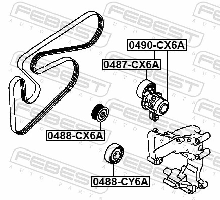 1611423680 Peugeot/Citroen Rolka prowadząca, kierunkowa paska napędowego