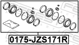 Zestaw naprawczy zacisku hamulcowego tylnego Lexus GS sedana (JZS160) (1997 - 2005) cena, od 9,70 USD