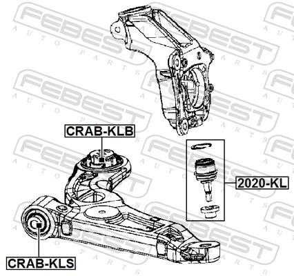 Silentblock przedniego wahacza dolnego Jeep Cherokee SUV (KL) (2014 - 2023) cena, od 17,65 USD