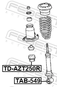 Silentblock amortyzatora tylnego do Toyota Avensis II T25