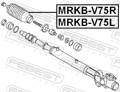 MRKBV75L Febest Osłona mechanizmu kierowniczego (maglownicy) lewa