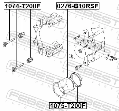 Prowadnica zacisku przedniego EXRP40225 Euroex