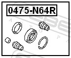 Do koszyka Zestaw naprawczy zacisku hamulcowego tylnego Mitsubishi Pajero PININ H60, H70
