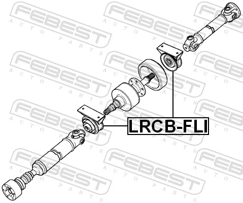 LRCBFLI Febest Łożysko podwieszane wału Cardana