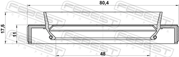 Uszczelniacz półosi mostu przedniego do Toyota Camry IV V20