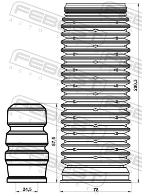 Odbój amortyzatora tylnego + osłona do Volkswagen Caddy III 2KA, 2KH, 2CA, 2CH