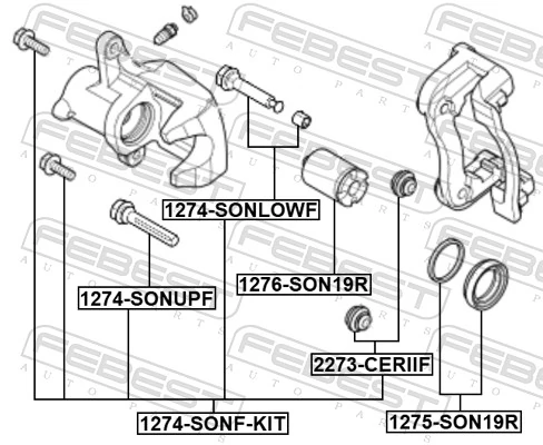 Do koszyka Zestaw naprawczy zacisku hamulcowego tylnego Hyundai Sonata VIII DN8