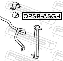  Tuleja stabilizatora przedniego Opel Zafira 