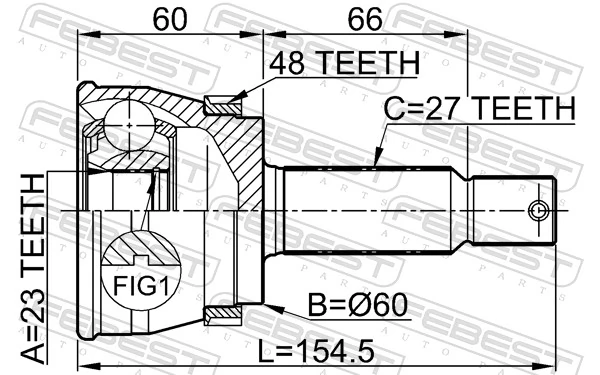 495012E200 Hyundai/Kia Przegub homokinetyczny zewnętrzny tylny