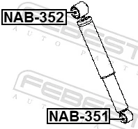 NAB351 Febest Silentblock amortyzatora tylnego