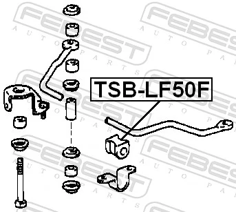 TSBLF50F Febest Tuleja stabilizatora przedniego