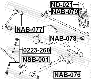 Łącznik stabilizatora tylnego Nissan Terrano 1