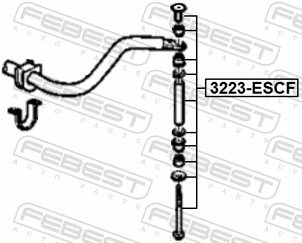 Łącznik stabilizatora przedniego Cadillac Escalade 2 GMT 800