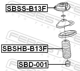 Poduszka amortyzatora przedniego do Subaru Outback III B13, BP