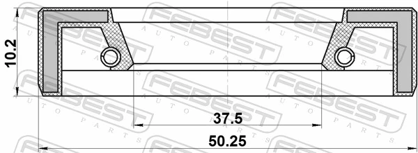 95FAY39501012X Febest Uszczelniacz skrzyni rozdzielczej, wału sprzęgłowego