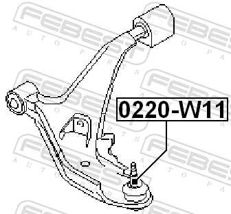 Do koszyka Sworzeń wahacza dolny Nissan Sunny III N14