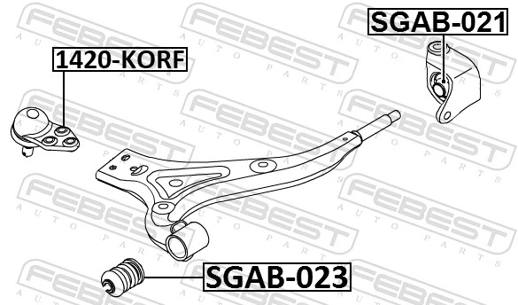 Silentblock przedniego wahacza dolnego do SsangYong Actyon  
