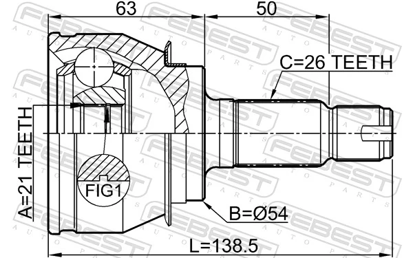 Przegub homokinetyczny przedni wewnętrzny Mini Cooper hatchback (R56) (2005 - 2014) cena, od 39,69 USD