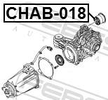CHAB018 Febest Silentblock tylny (poduszka) reduktora mostu tylnego