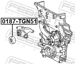 0187TGN51 Febest Rolka napinacza paska napędowego