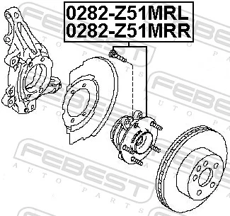0282Z51MRL Febest Piasta przednia