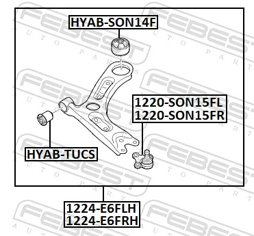  Wahacz zawieszenia przedniego dolny prawy Hyundai Sonata 7