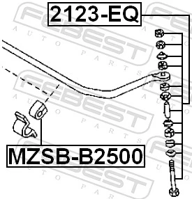 2123EQ Febest Łącznik stabilizatora przedniego