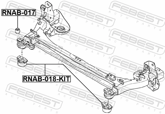 Silentblock tylnej belki Renault Laguna III hatchback (BT0, BT1) (2007 - 2015) cena, od 55,90 USD