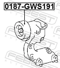 0187GWS191 Febest Napinacz paska napędowego