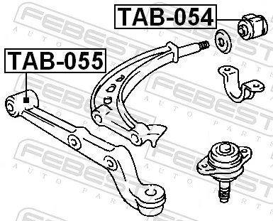 Do koszyka Silentblock przedniego wahacza dolnego Toyota Previa  TCR1, TCR2
