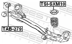 Silentblock tylnej belki Toyota Picnic minivan (XM1) (1996 - 2001) cena, od 15,56 USD