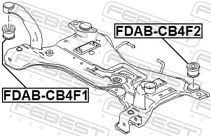 FDABCB4F2 Febest Tuleja (poduszka) przedniej belki