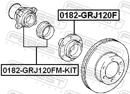 Do koszyka Piasta przednia Toyota Land Cruiser PRADO J150