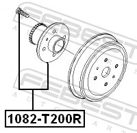 1082T200R Febest Piasta tylna