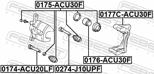 Jarzmo zacisku hamulcowego przedniego do Lexus RX 300/330/350/400H U3