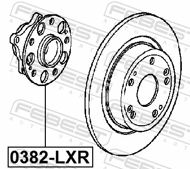 0382LXR Febest Piasta tylna
