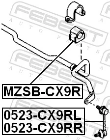 Tuleja stabilizatora przedniego do Mazda CX-9  TB