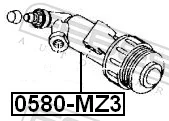 Do koszyka Cylinder roboczy sprzęgła Mazda 3  BK12