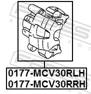 Zacisk hamulcowy tylny prawy Toyota Highlander I SUV (ACU2, MCU2) (2000 - 2007) cena, od 71,33 USD